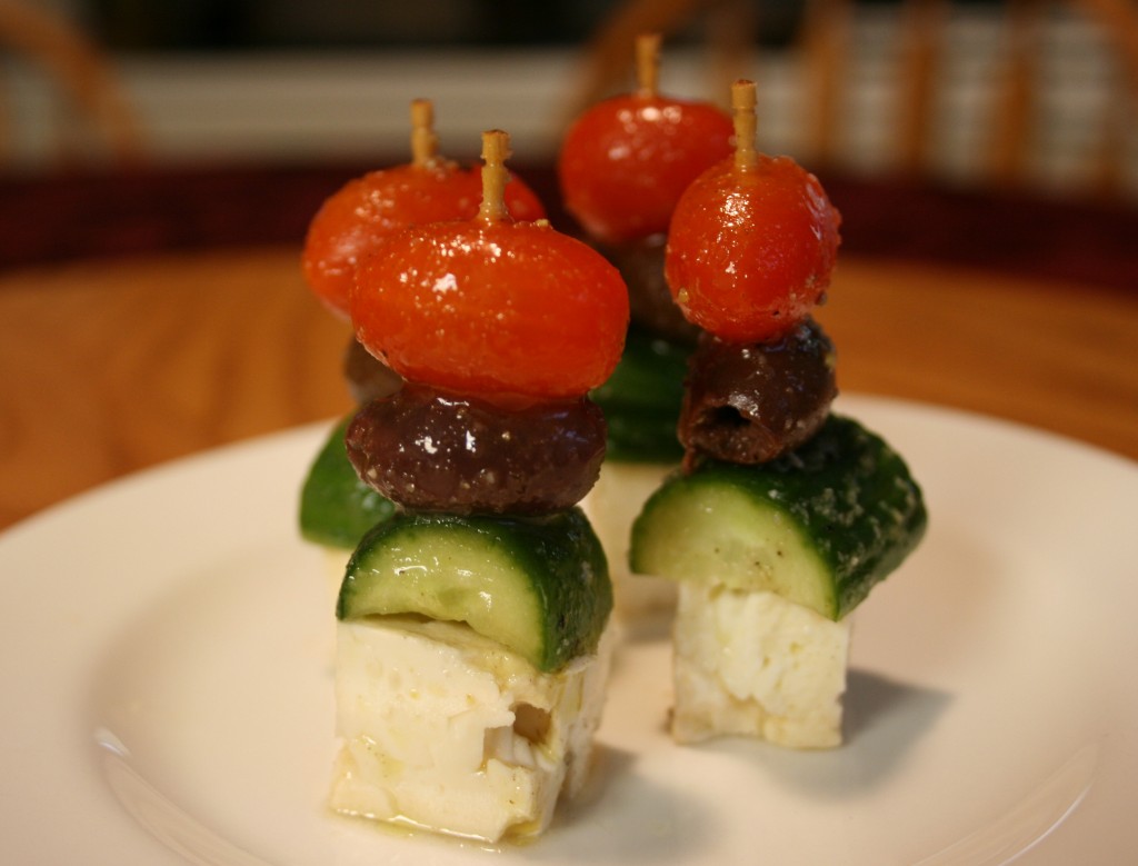 greek salad on a stick