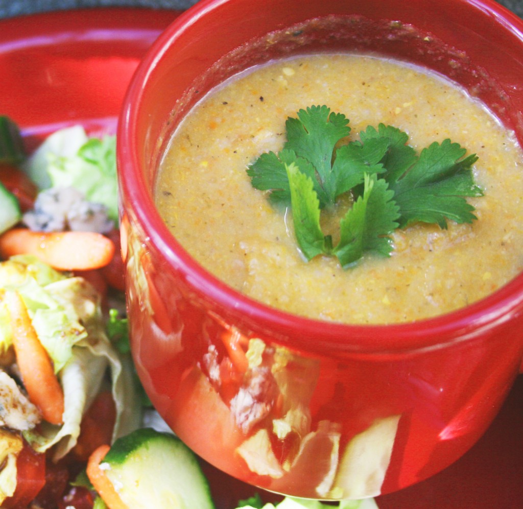 creamy vegetable soup shiny