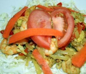 shrimp and vegetable toss